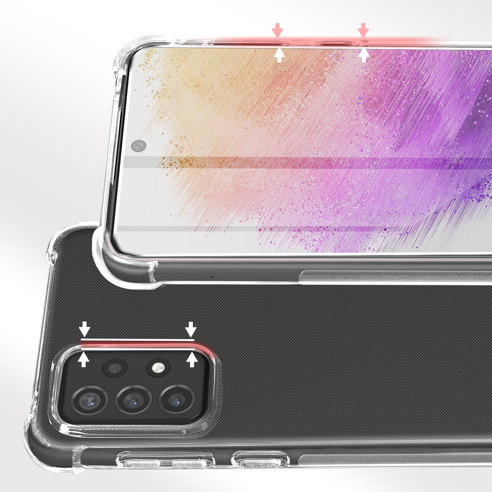 Transparent Samsung, 5G, Galaxy Series, AVIZAR A73 Backcover, Prems