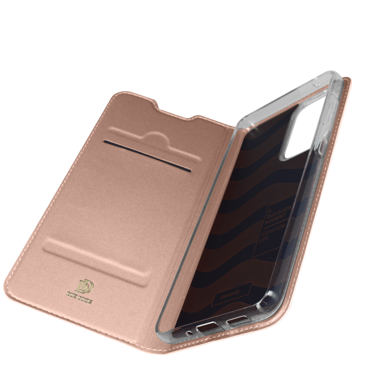 DUX DUCIS Pro Bookcover, 5G, A33 Rosegold Series, Samsung, Galaxy
