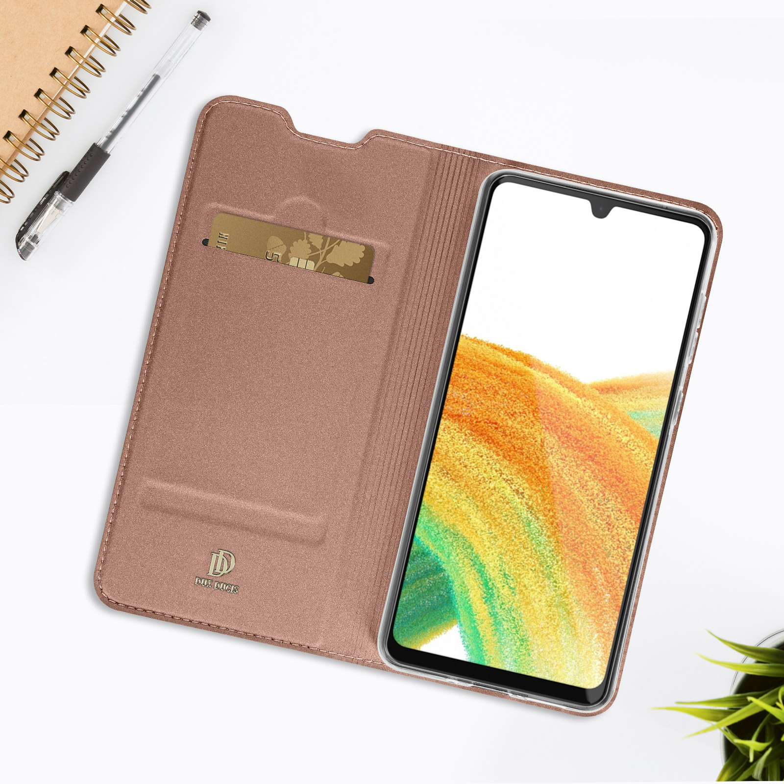 DUX DUCIS Pro Series, Bookcover, Rosegold A33 5G, Galaxy Samsung