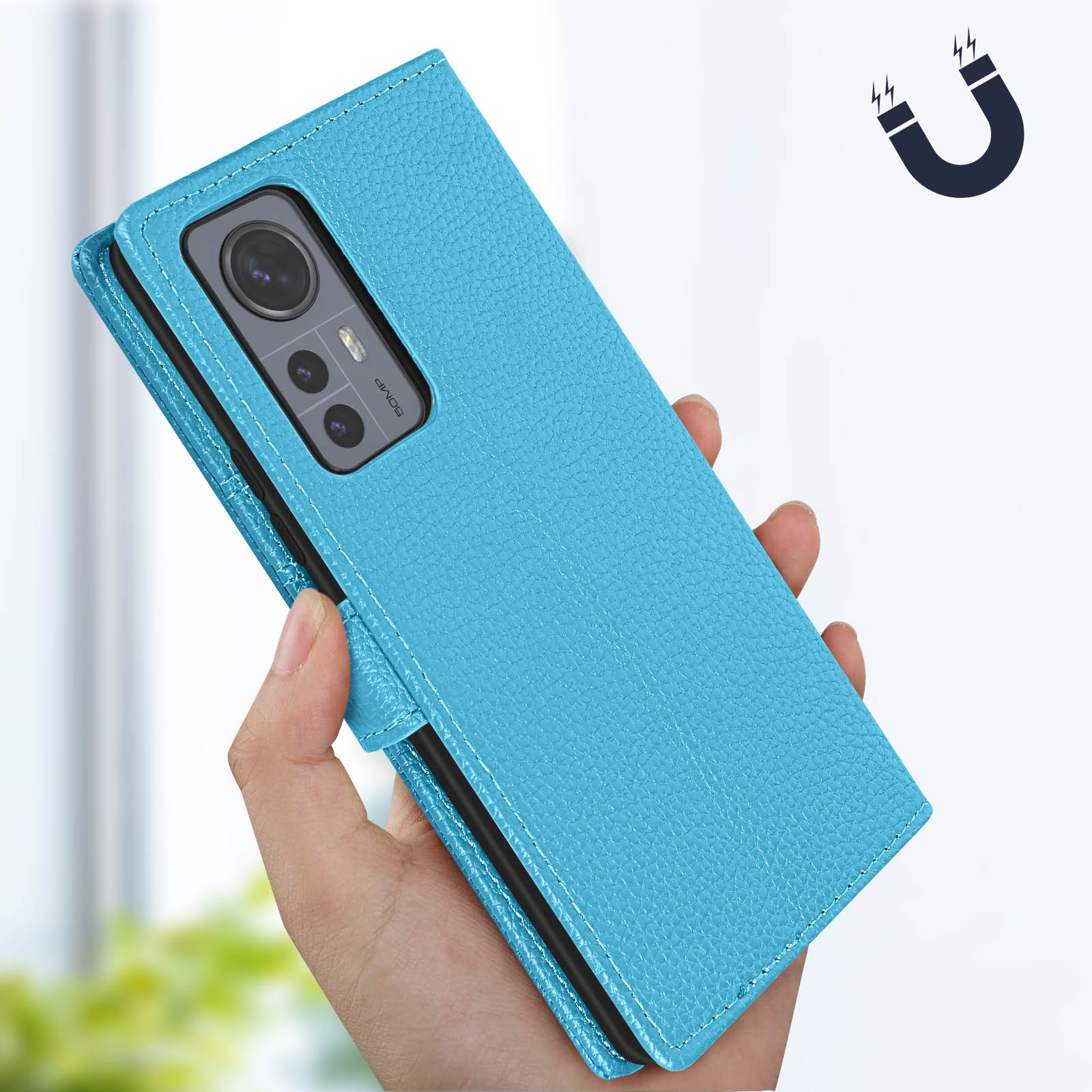 AVIZAR Lenny Series, Bookcover, Xiaomi, 12X, Blau Xiaomi