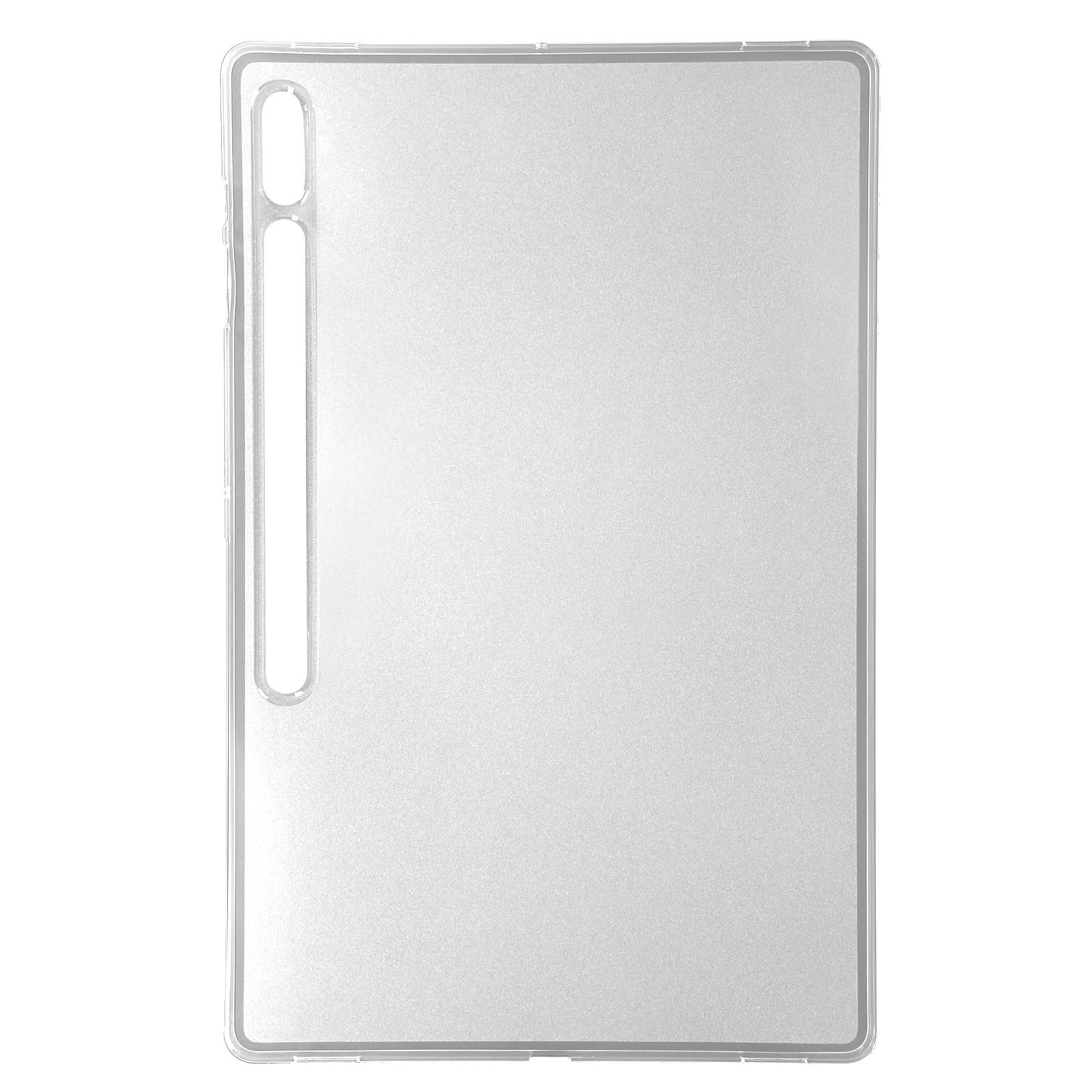 Transparente Tablethülle. Es ist eine transparente Kunststoffhülle zum Schutz des Tablet-Geräts.