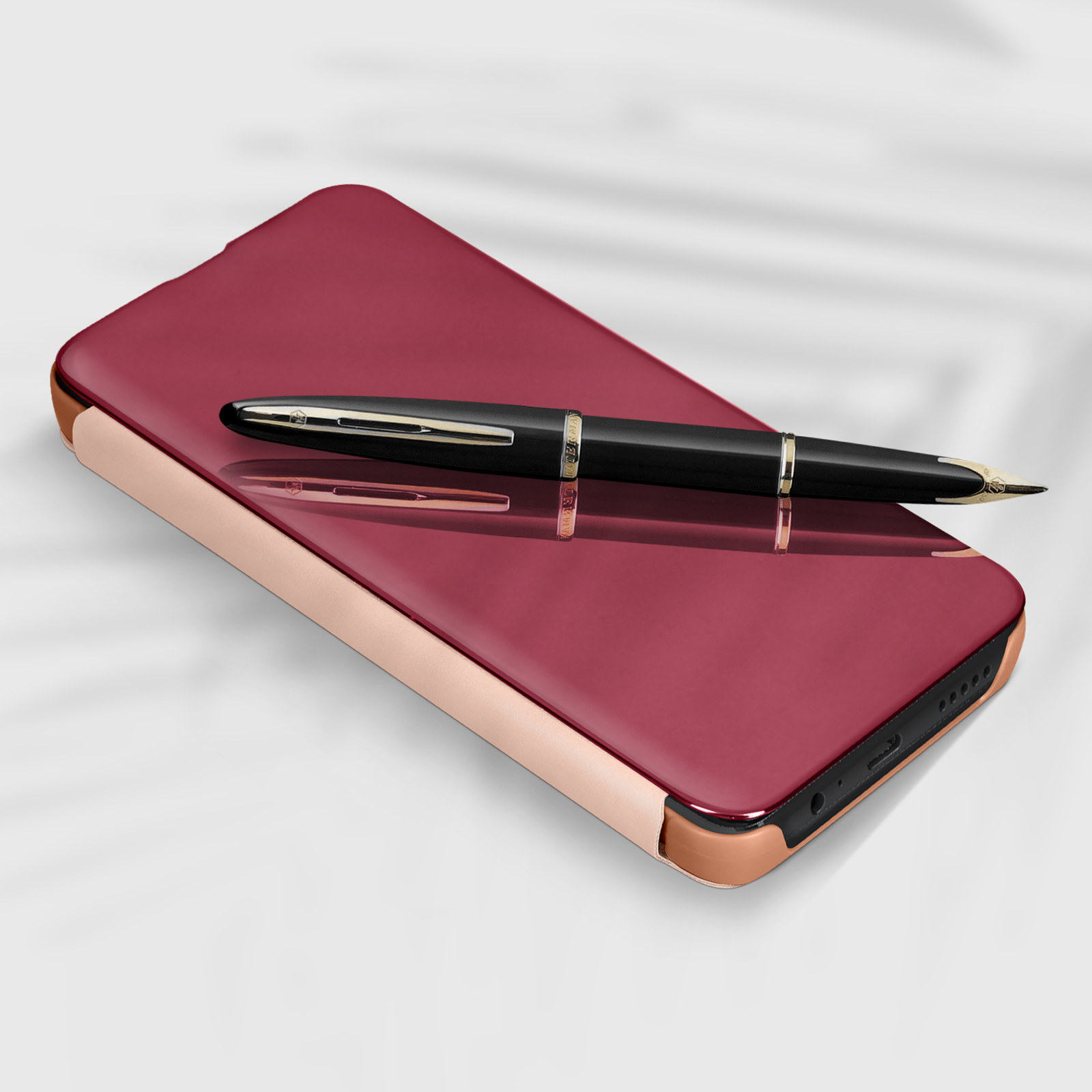 AVIZAR Spiegeleffekt Series, 5G, 11S Rosegold Redmi Note Xiaomi, Bookcover