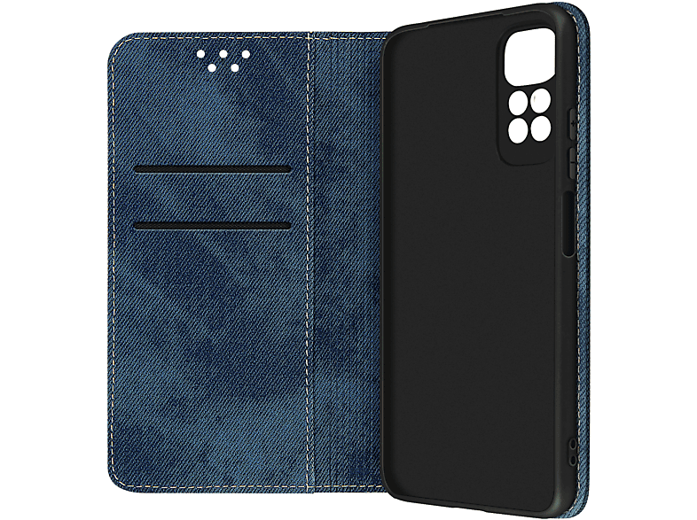 AVIZAR Denim Blau Redmi Bookcover, Xiaomi, Series, 11s, Note