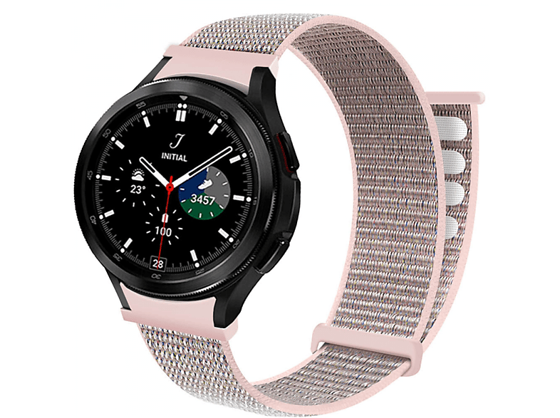 CASEONLINE Nylon, Smartband, Samsung, Galaxy Watch 4 Classic (46mm), Pink Sand