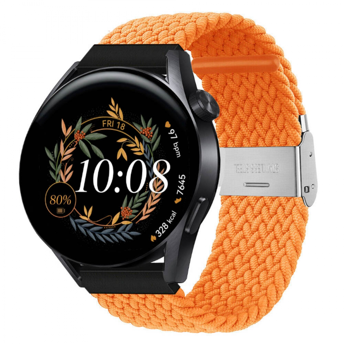 Orange Huawei, GT3 Watch CASEONLINE Braided, Sportarmband, 42mm,