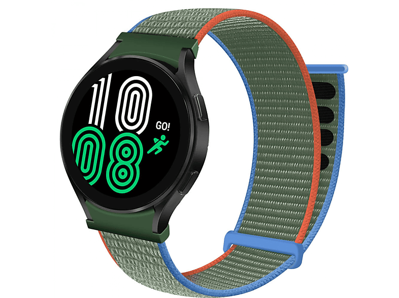 CASEONLINE Nylon, Smartband, Samsung, Galaxy Watch 4 (40mm), Olive | Smartwatch Armbänder