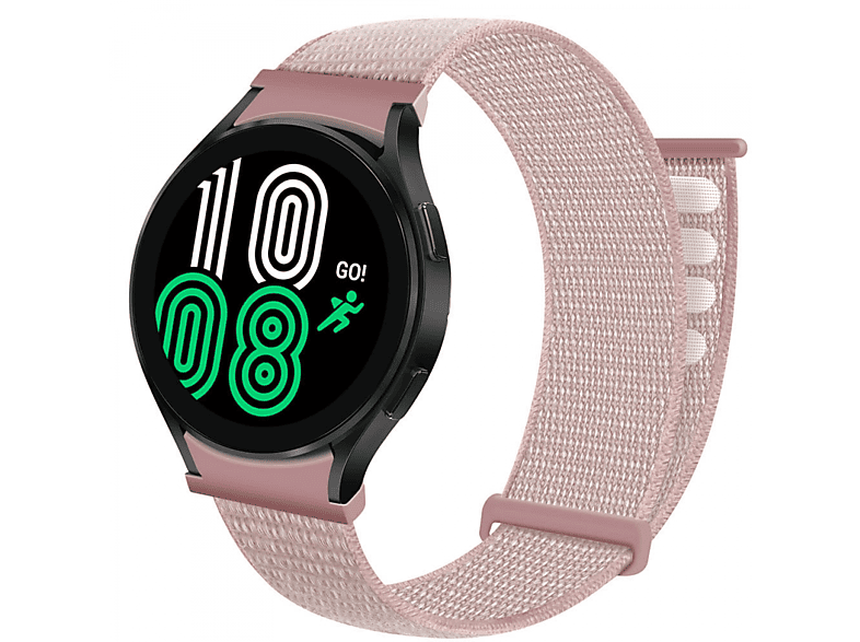 CASEONLINE Nylon, Smartband, Samsung, Galaxy Watch 4 (44mm), Rose Pink