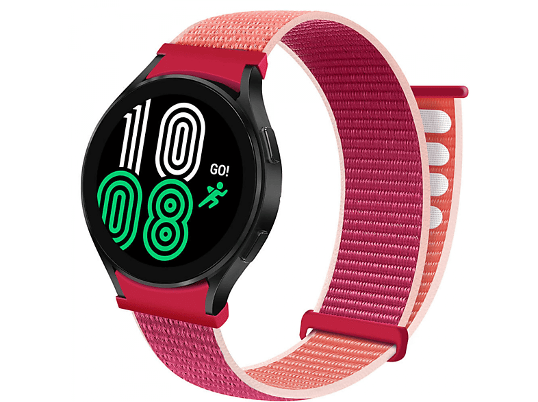 (40mm), Samsung, Watch Smartband, 4 Pomegranate CASEONLINE Galaxy Nylon,