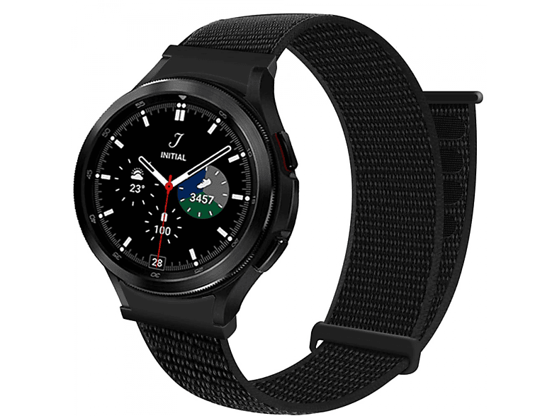 Classic CASEONLINE Watch Nylon, Black Smartband, (46mm), Galaxy 4 Samsung, Dark