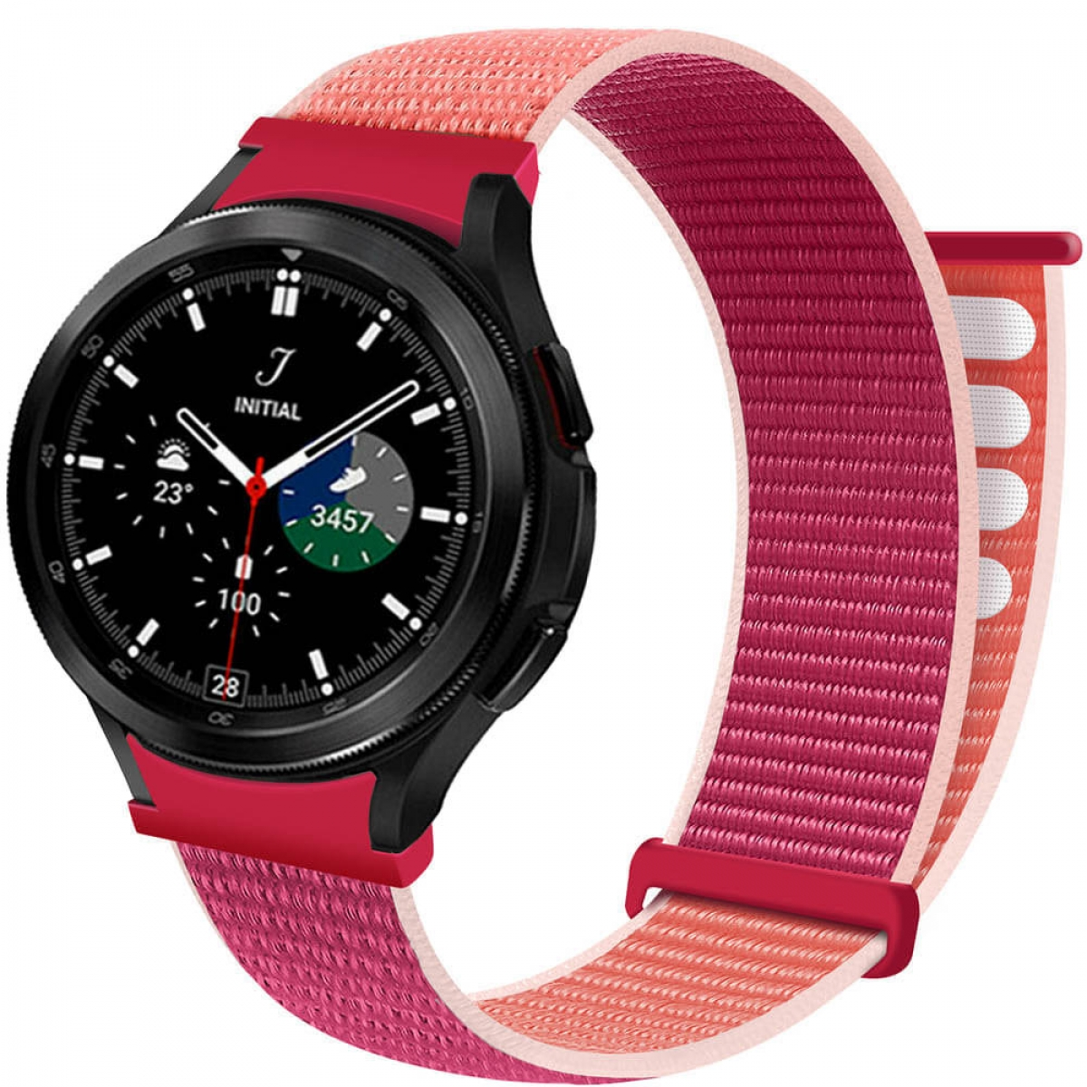 Nylon, Classic Samsung, 4 (46mm), Galaxy Smartband, CASEONLINE Watch Pomegranate