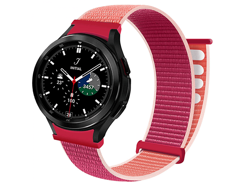 CASEONLINE Nylon, Smartband, Samsung, Galaxy Watch 4 Classic (46mm), Pomegranate