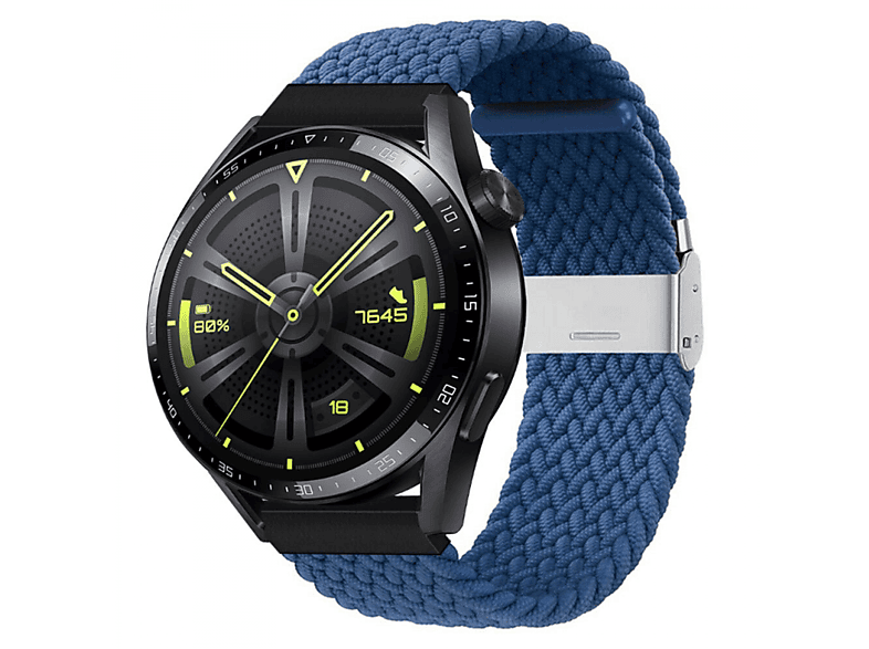 Huawei, 46mm, Sportarmband, Blau GT3 CASEONLINE Watch Braided,