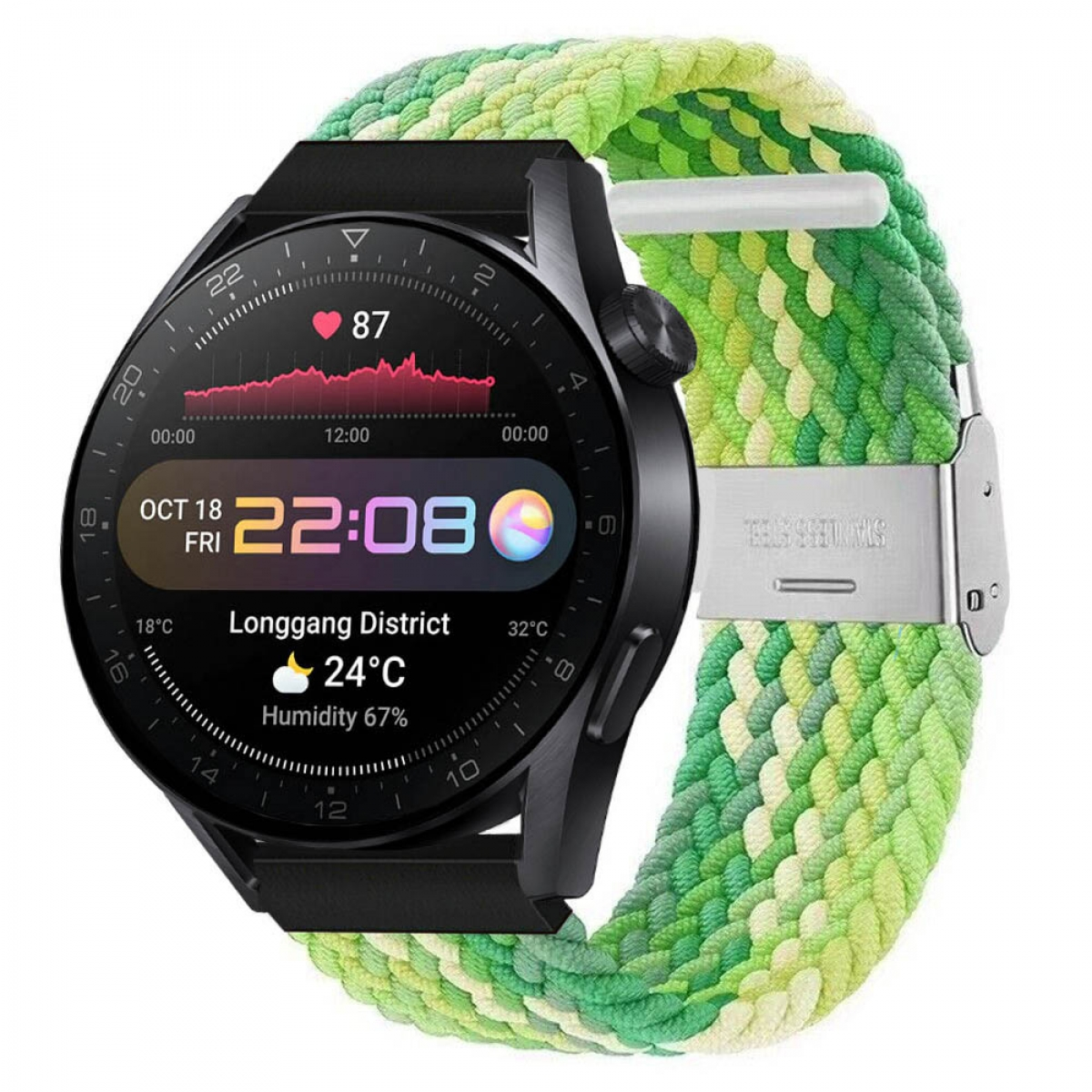 Huawei, Pro, Watch green Sportarmband, 3 Gradient CASEONLINE Braided,