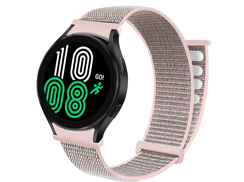 CASEONLINE Watch (40mm), Nylon, 4 Samsung, Pink Smartband, Galaxy Sand