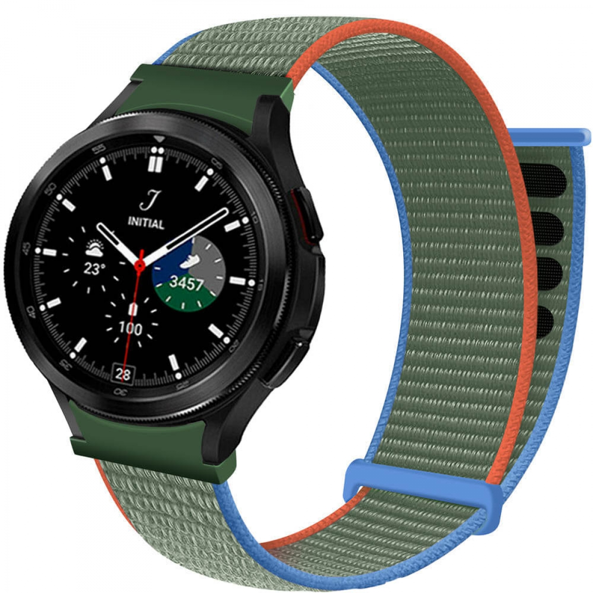 CASEONLINE Nylon, Smartband, Samsung, Olive 4 (46mm), Galaxy Classic Watch