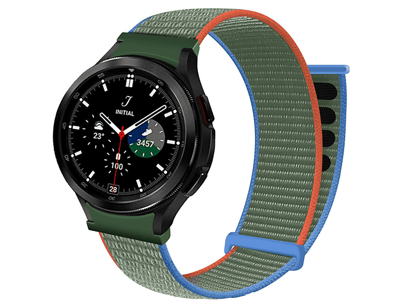 CASEONLINE Nylon, Smartband, Samsung, Galaxy Watch 4 Classic (42mm), Olive | Smartwatch Armbänder