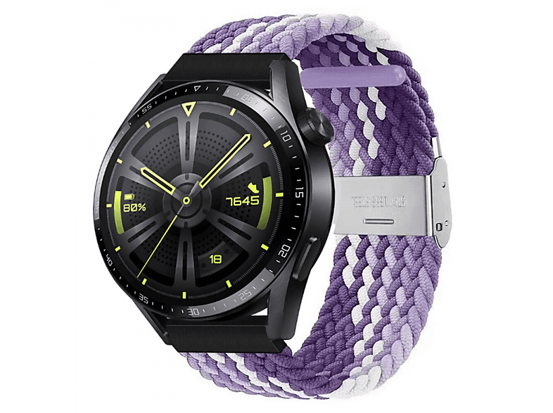 CASEONLINE Braided, Sportarmband, Huawei, Gradient purple 46mm, Watch GT3