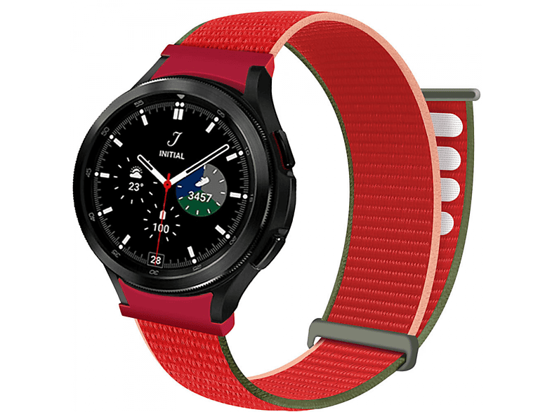 CASEONLINE Nylon, Smartband, Samsung, Galaxy Watch 4 Classic (42mm), Strawberry