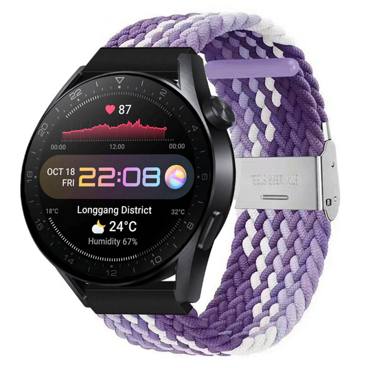 CASEONLINE Braided, Sportarmband, Huawei, Gradient Pro, 3 purple Watch