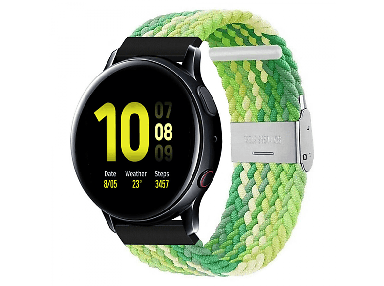 CASEONLINE Braided, Sportarmband, Samsung, Galaxy Watch Active 2, Gradient green