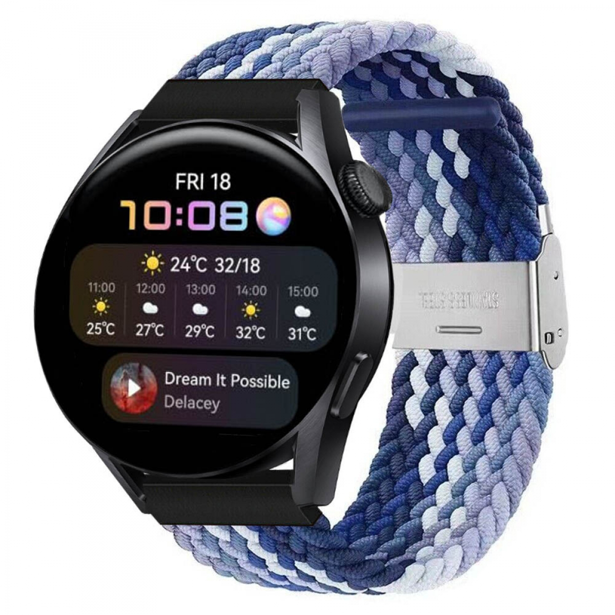 Watch Sportarmband, Braided, Huawei, CASEONLINE 3, Gradient blue