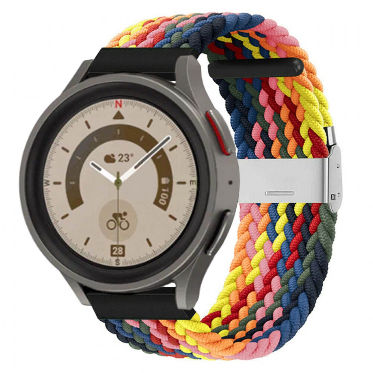 CASEONLINE Braided, Rainbow (45mm), Galaxy Watch Pro Samsung, Sportarmband, 5