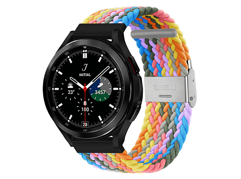 Classic Braided, Galaxy Ersatzarmband, CASEONLINE 4 (42mm), Rainbow Watch Samsung,