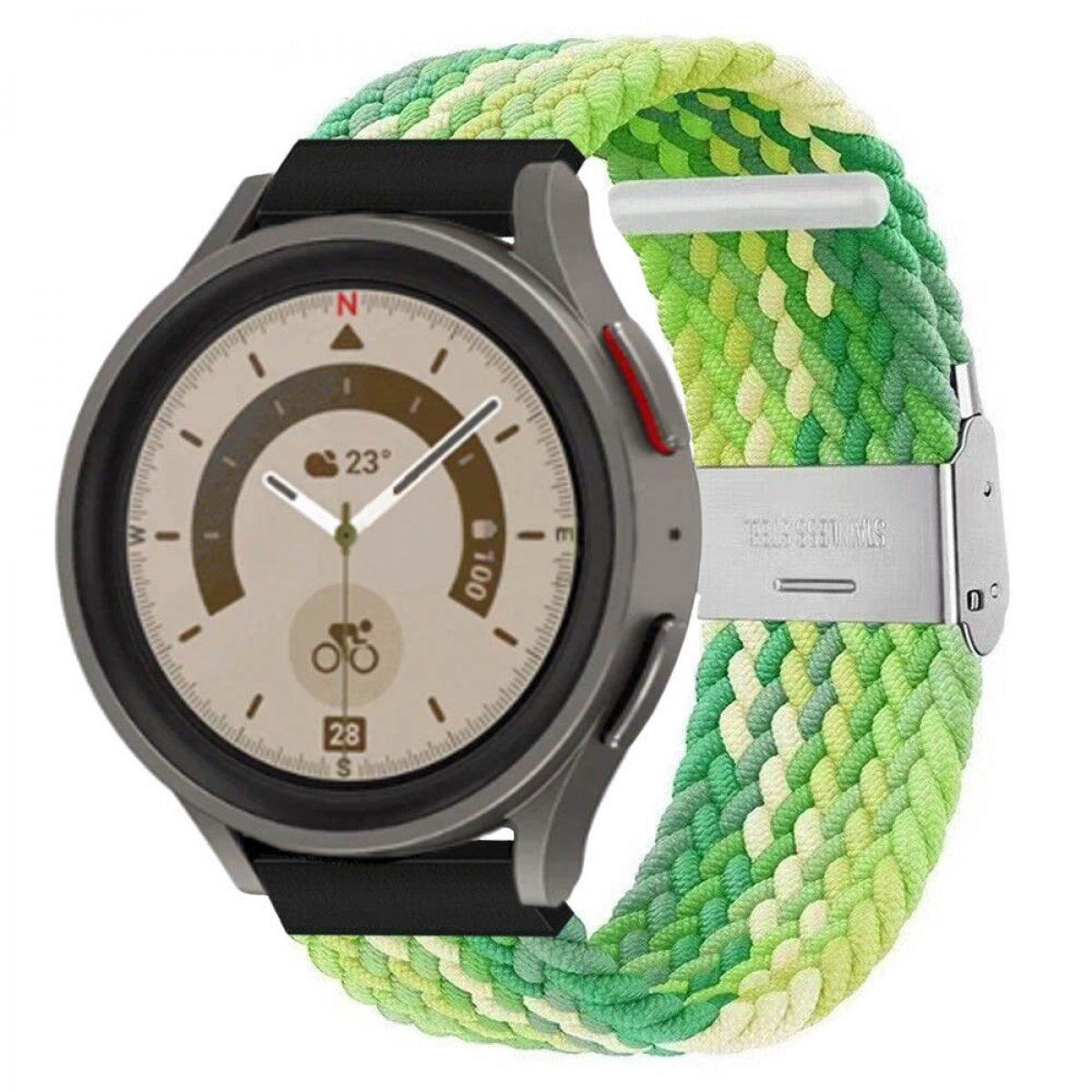 Pro Gradient CASEONLINE 5 Braided, Sportarmband, Samsung, green (45mm), Watch Galaxy