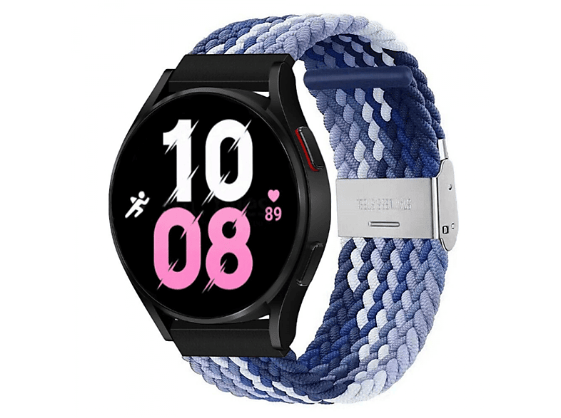 CASEONLINE Braided, Sportarmband, Samsung, Galaxy (40mm), blue 5 Gradient Watch