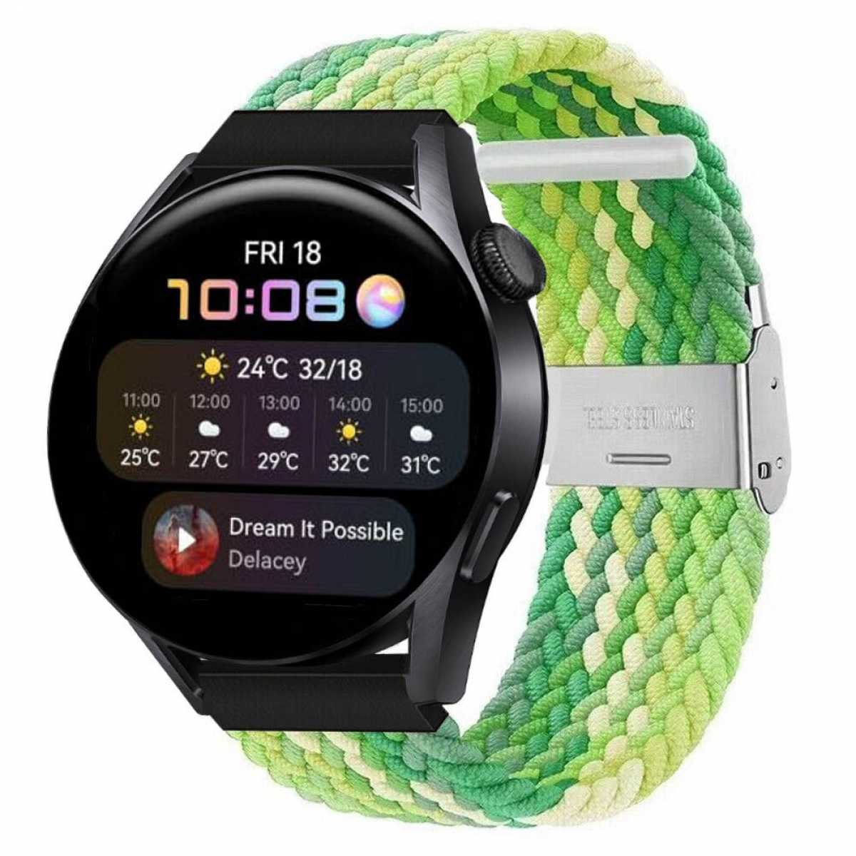 CASEONLINE Braided, Gradient Huawei, 3, Sportarmband, green Watch