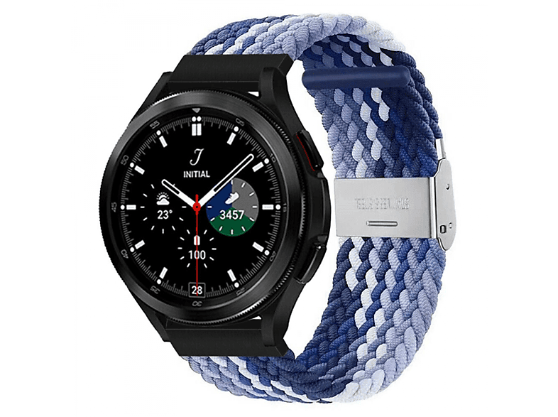 (46mm), Braided, Sportarmband, Galaxy Watch CASEONLINE Gradient 4 Samsung, Classic blue