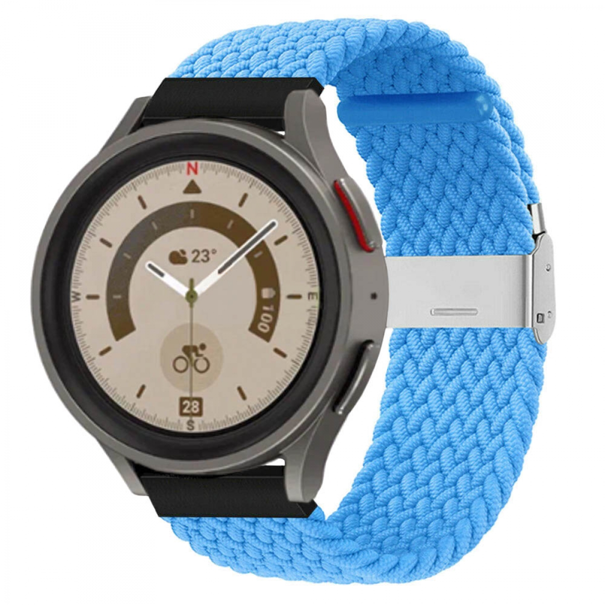 Braided, CASEONLINE Sportarmband, Skyblue Pro (45mm), Galaxy Samsung, 5 Watch