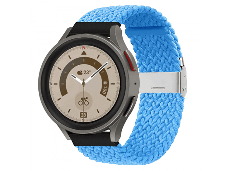 Samsung, Watch Sportarmband, CASEONLINE 5 (45mm), Braided, Pro Galaxy Skyblue