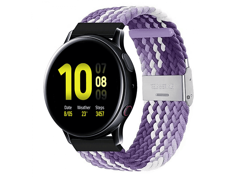 CASEONLINE Braided, Sportarmband, Samsung, Galaxy Watch Active 2, Gradient purple