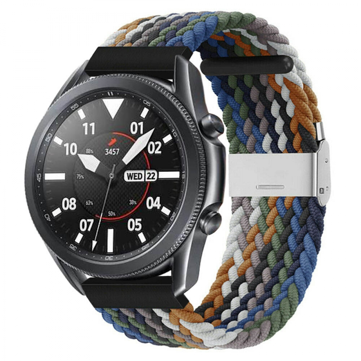 CASEONLINE (41mm), Galaxy 3 Watch Sportarmband, Braided, Samsung, Cowboy