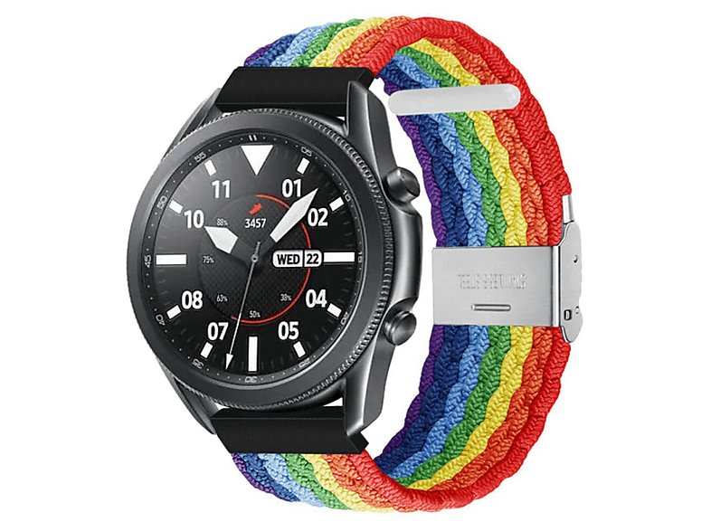 CASEONLINE Braided, Ersatzarmband, Samsung, Galaxy Watch 3 (45mm), Pride