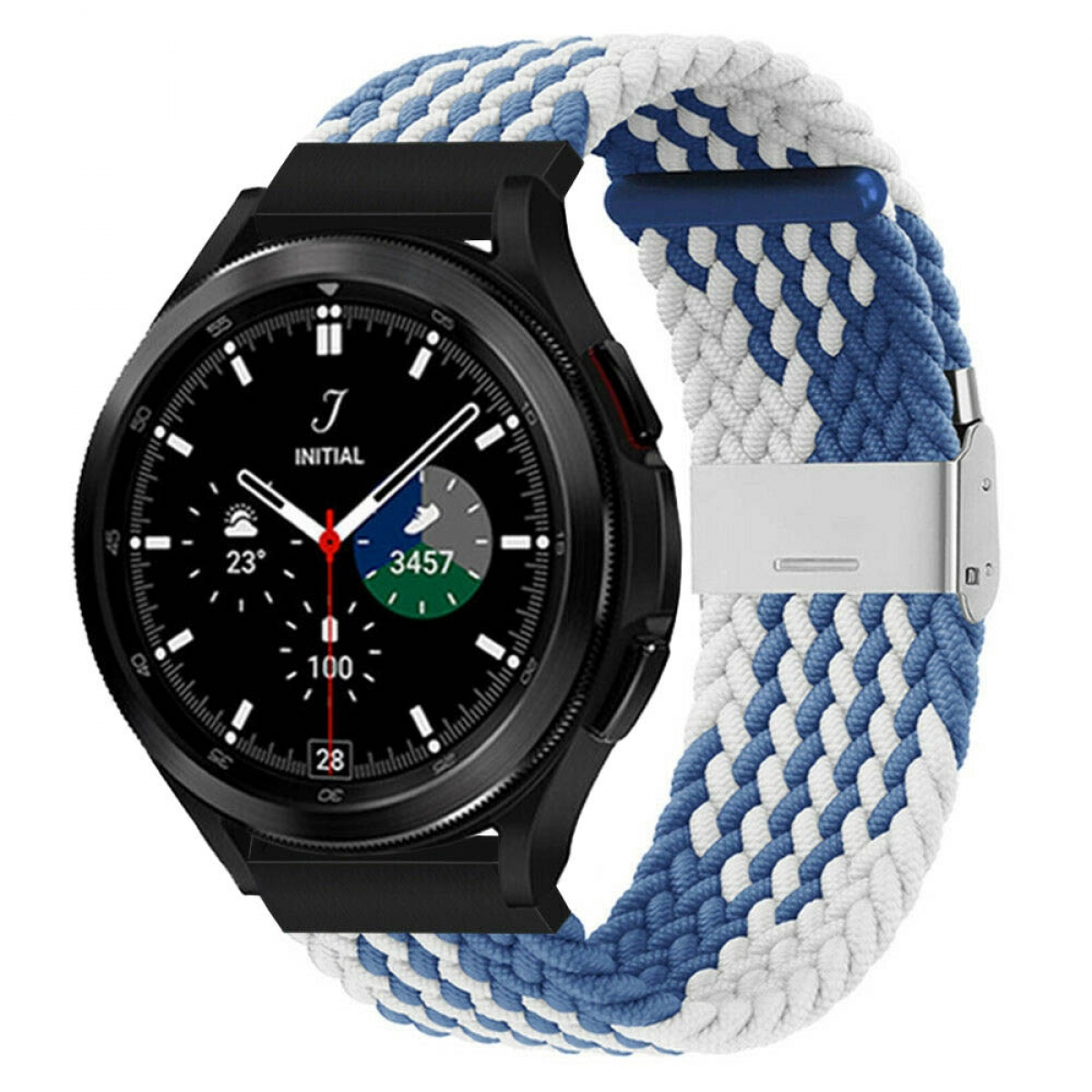 CASEONLINE Braided, Sportarmband, (46mm), Galaxy Blauweiß Watch Classic Samsung, 4