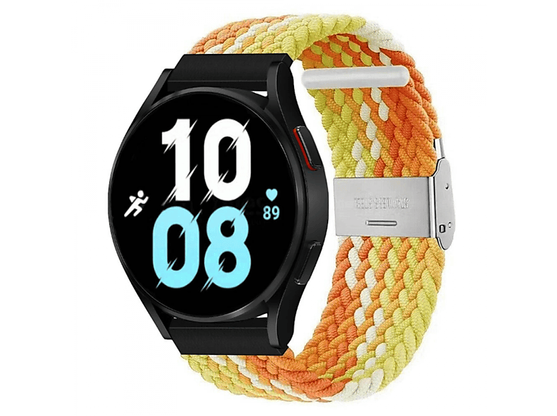CASEONLINE Braided, Sportarmband, Samsung, Galaxy Watch 5 (44mm), Gradient orange