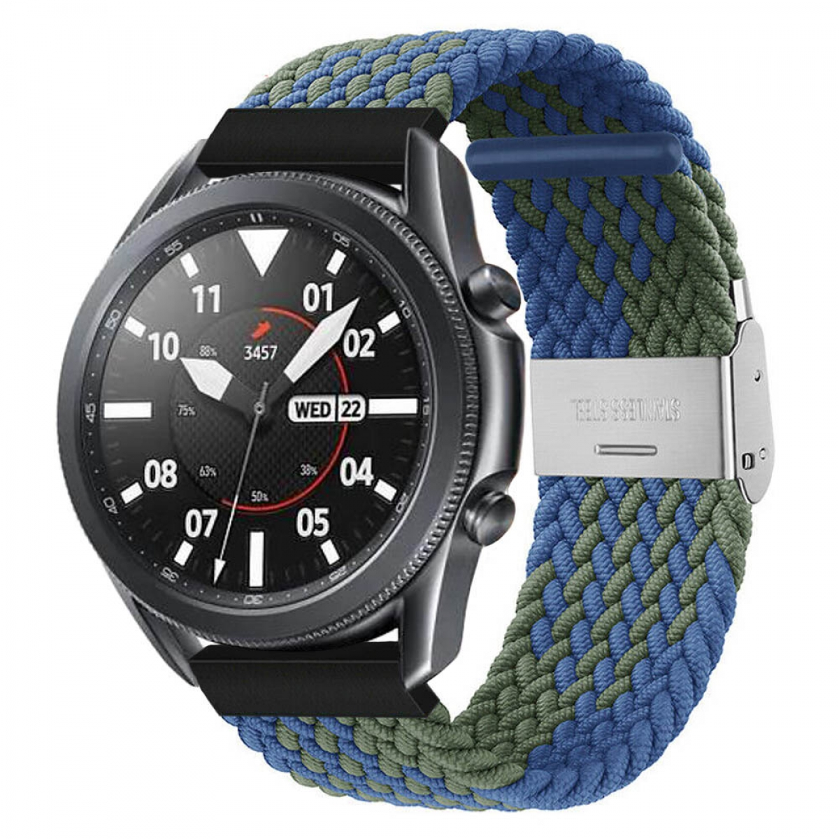 CASEONLINE Braided, (41mm), Galaxy Sportarmband, 3 Samsung, Watch Blaugrün