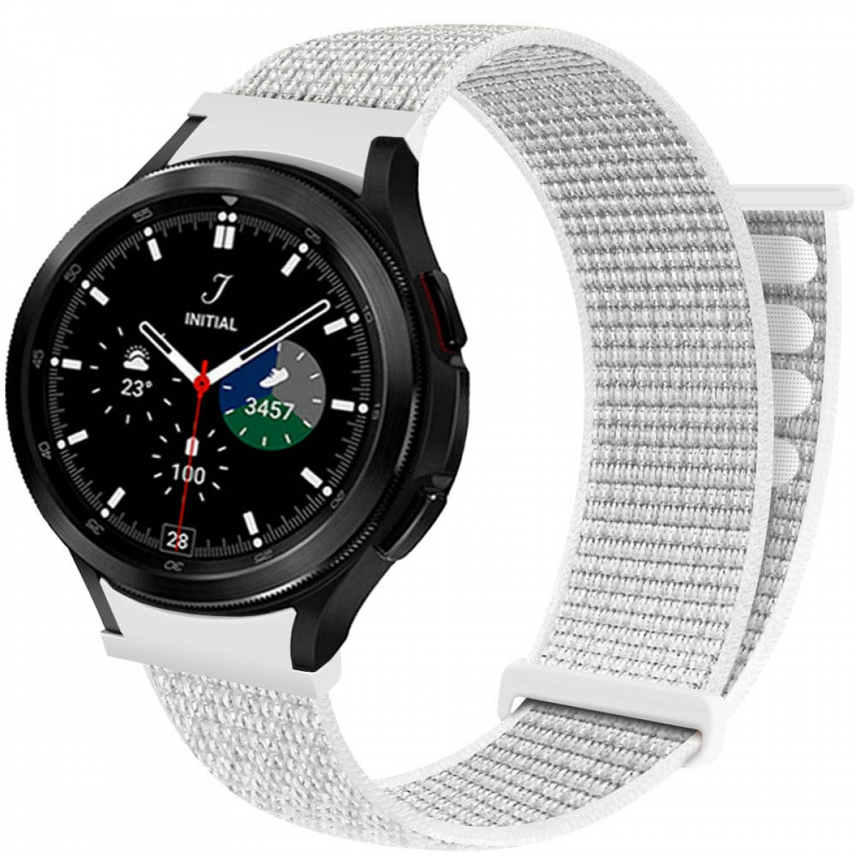 CASEONLINE Nylon, Smartband, Samsung, Galaxy 4 Summit (42mm), Classic White Watch