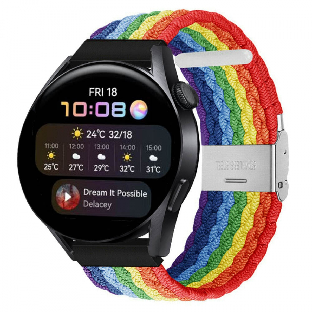 CASEONLINE Braided, Sportarmband, Huawei, 3, Pride Watch