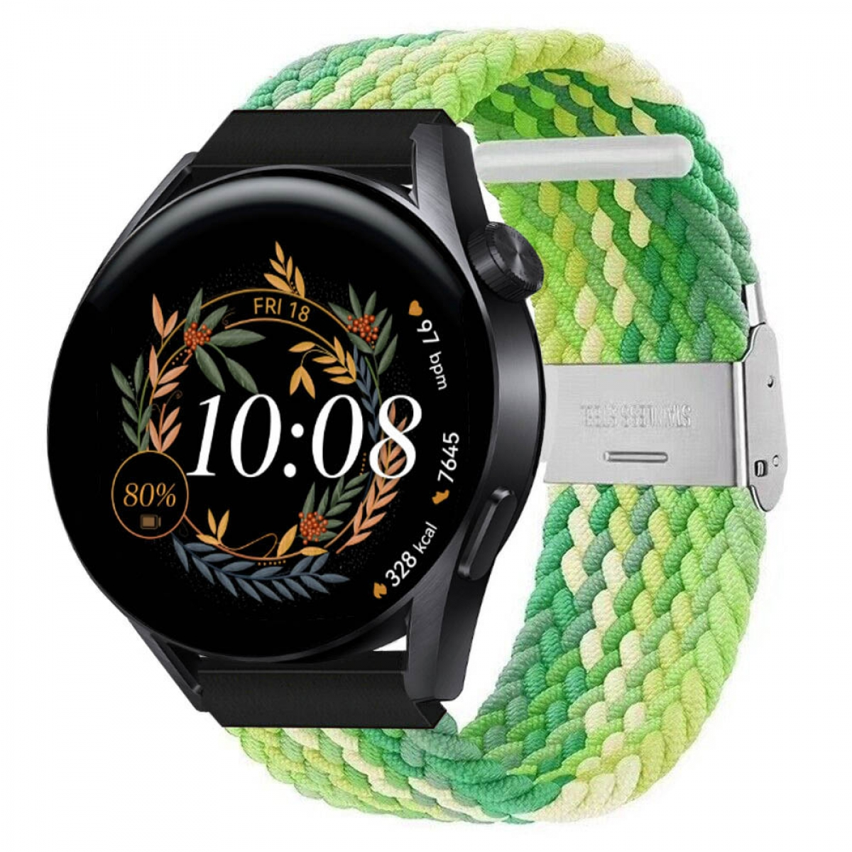 Huawei, green Watch 42mm, Braided, Gradient Sportarmband, CASEONLINE GT3