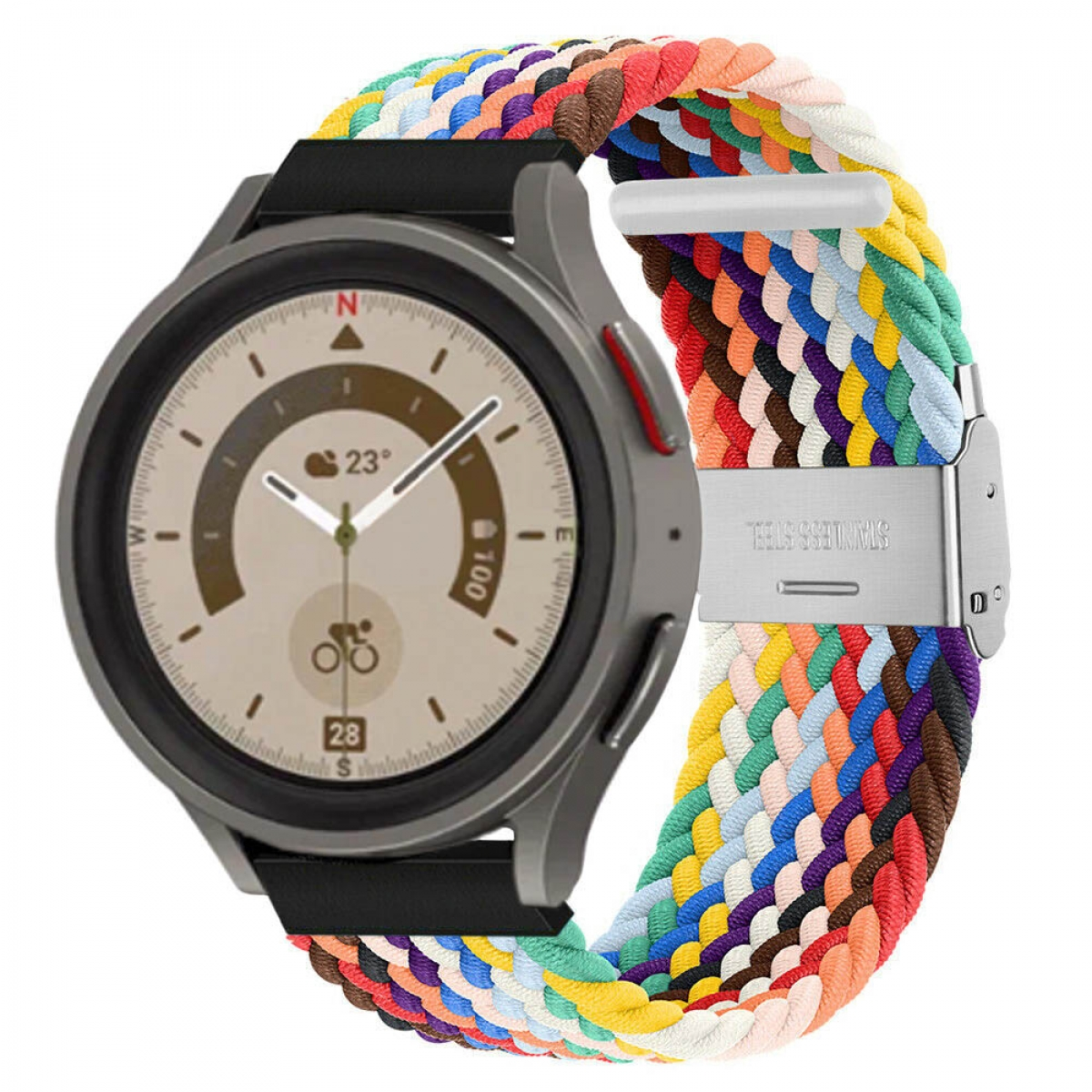 CASEONLINE Watch Edition Braided, Pride Samsung, Galaxy (45mm), 5 Sportarmband, Pro