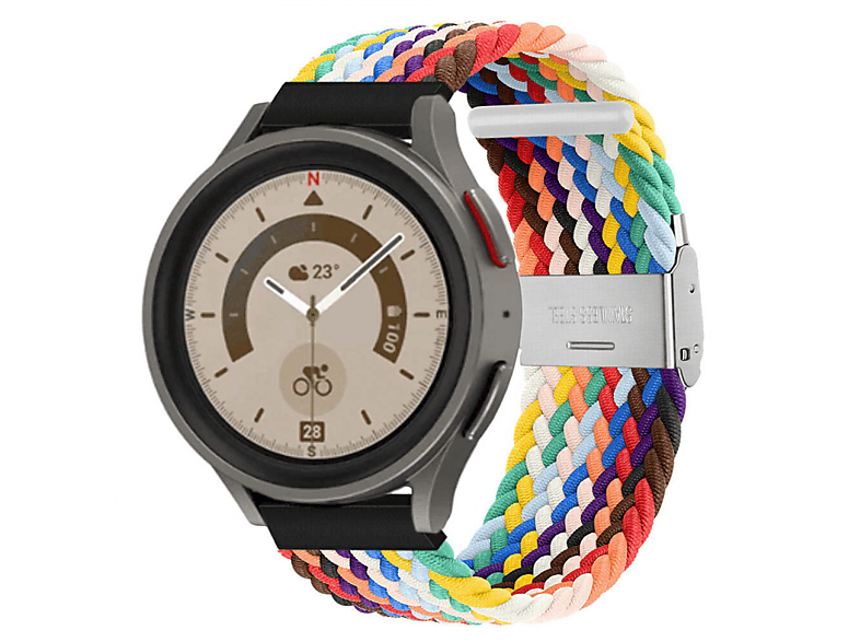 CASEONLINE Braided, Sportarmband, Samsung, Galaxy 5 Pride Edition Watch (45mm), Pro
