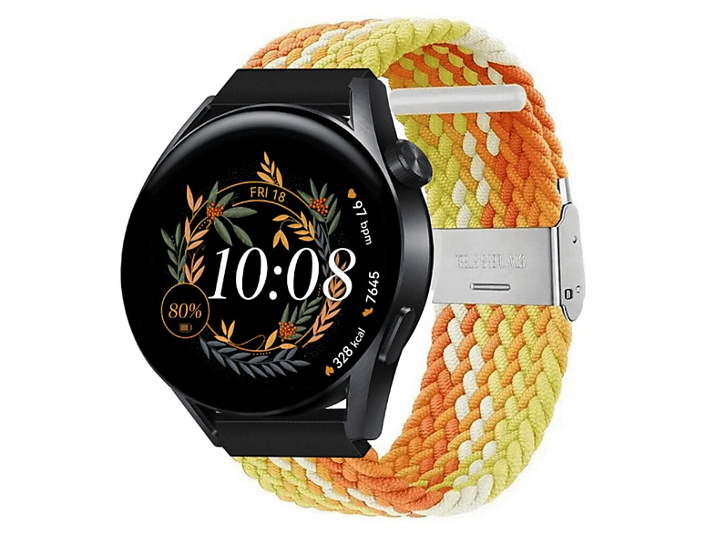 GT3 Sportarmband, 42mm, Braided, orange Gradient Watch CASEONLINE Huawei,