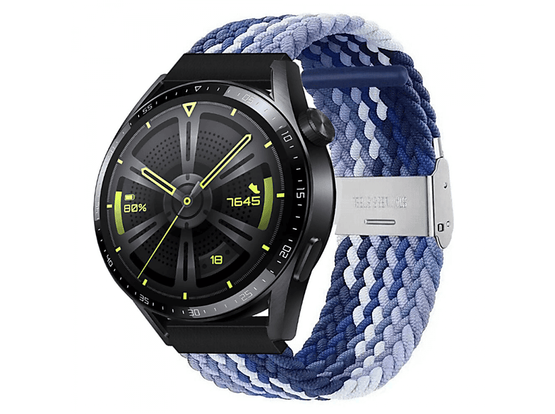 CASEONLINE Braided, Sportarmband, Huawei, Watch GT3 46mm, Gradient blue