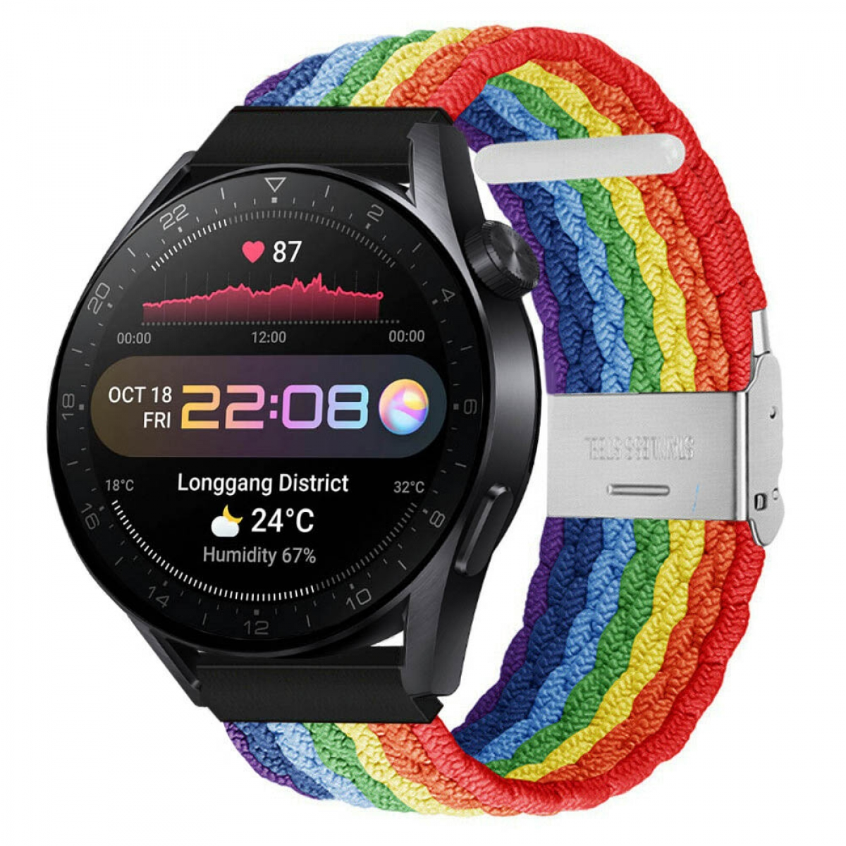 3 Braided, Sportarmband, Huawei, Watch Pro, CASEONLINE Pride