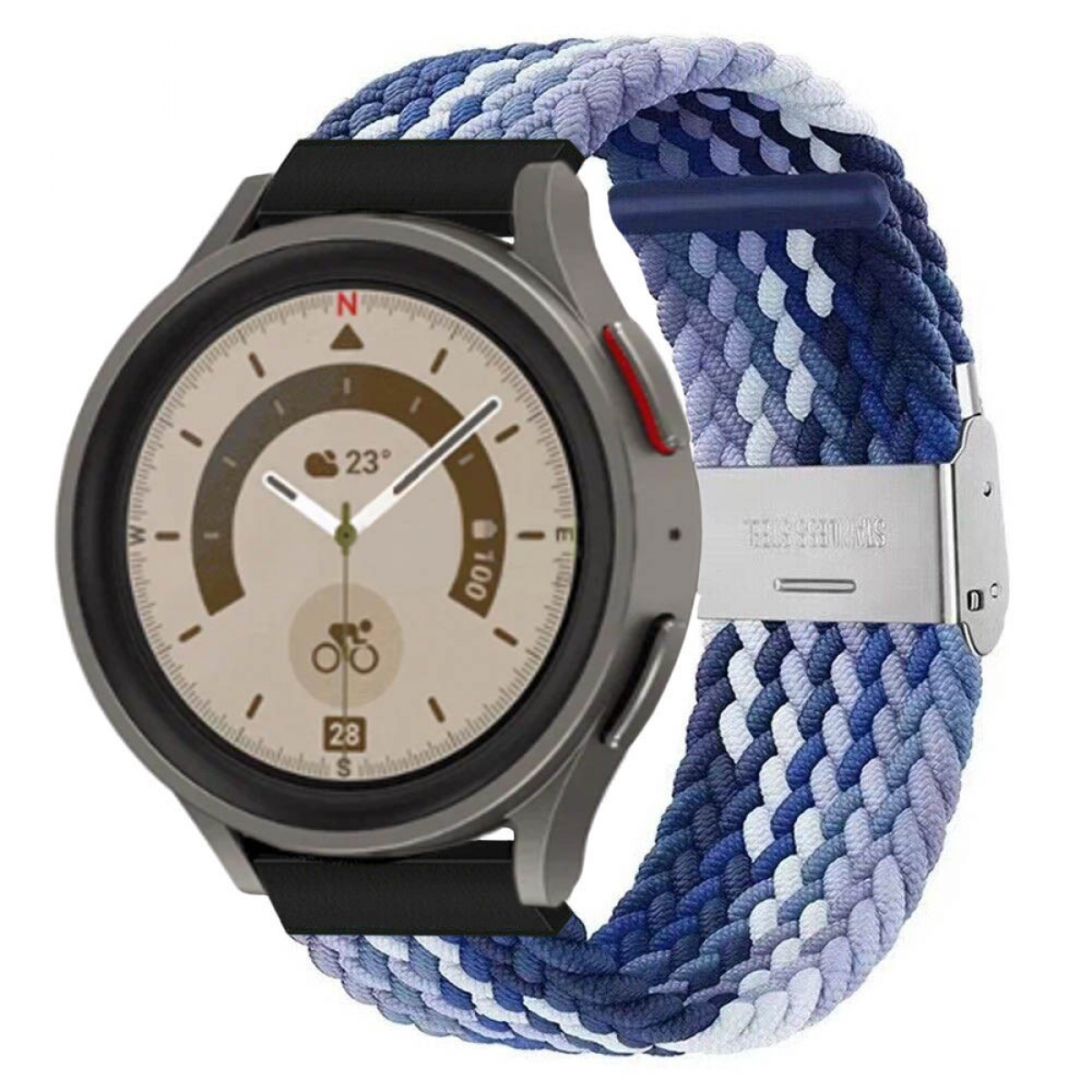 CASEONLINE Braided, Sportarmband, Watch blue (45mm), Gradient Galaxy Samsung, Pro 5