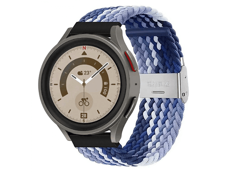CASEONLINE Braided, Sportarmband, Samsung, Gradient blue Pro Watch 5 (45mm), Galaxy