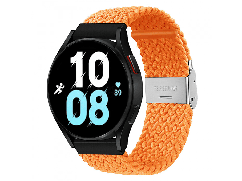 CASEONLINE Braided, Sportarmband, Samsung, Galaxy Watch Orange 5 (44mm)
